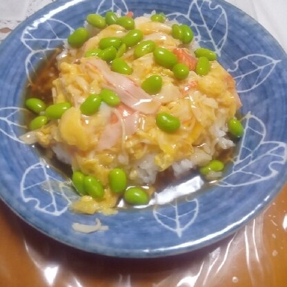 枝豆バージョンで作りました。あんが優しい味で美味しかったです。簡単だしまた作ろうと思います。